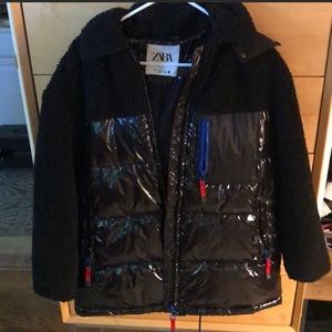 Zara black puffer jacket